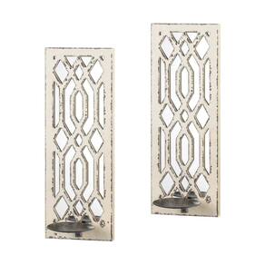 Arandela de parede Accent Plus Deco Mirror com vela (conjunto de 2)