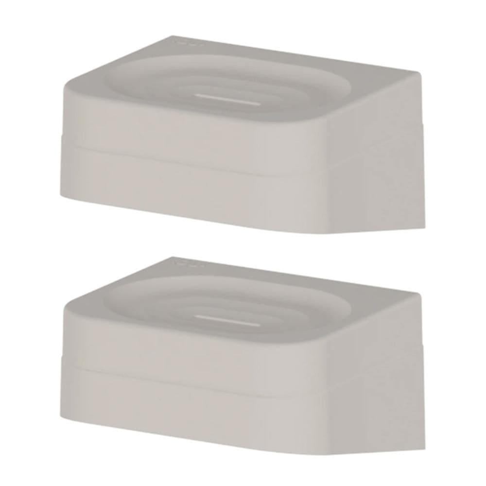 2x Saboneteira de Parede Banheiro Porta Sabonete OU Bege