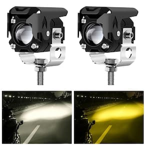 Par de Farol de Milha LED Auxiliar 10W Iluminação noturna carro moto Luz Branca amarela