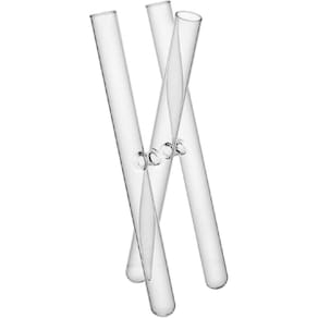 VASO DECORATIVO TUBOS HOME&CO BOROSSILICATO 16x29x4cm TRANSPARENTE