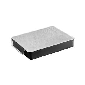 Porta Talheres Organizador Gaveta Multiuso Preto Tampa 1un