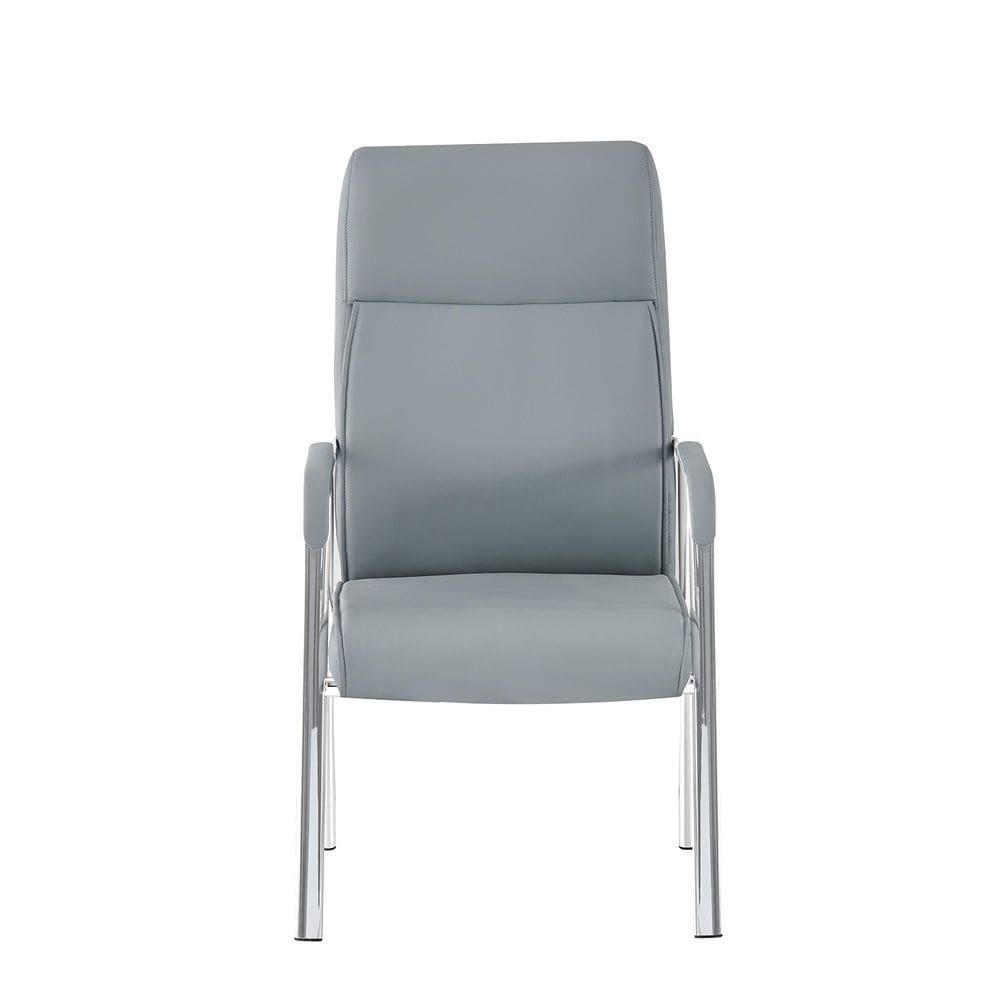 Cadeira Fixa Estofada W-80A CINZA KIT 2 UN