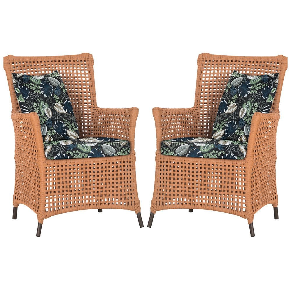 Poltronas Igapó Alumínio Micro Pintura Marrom Corda Náutica Estofado 1