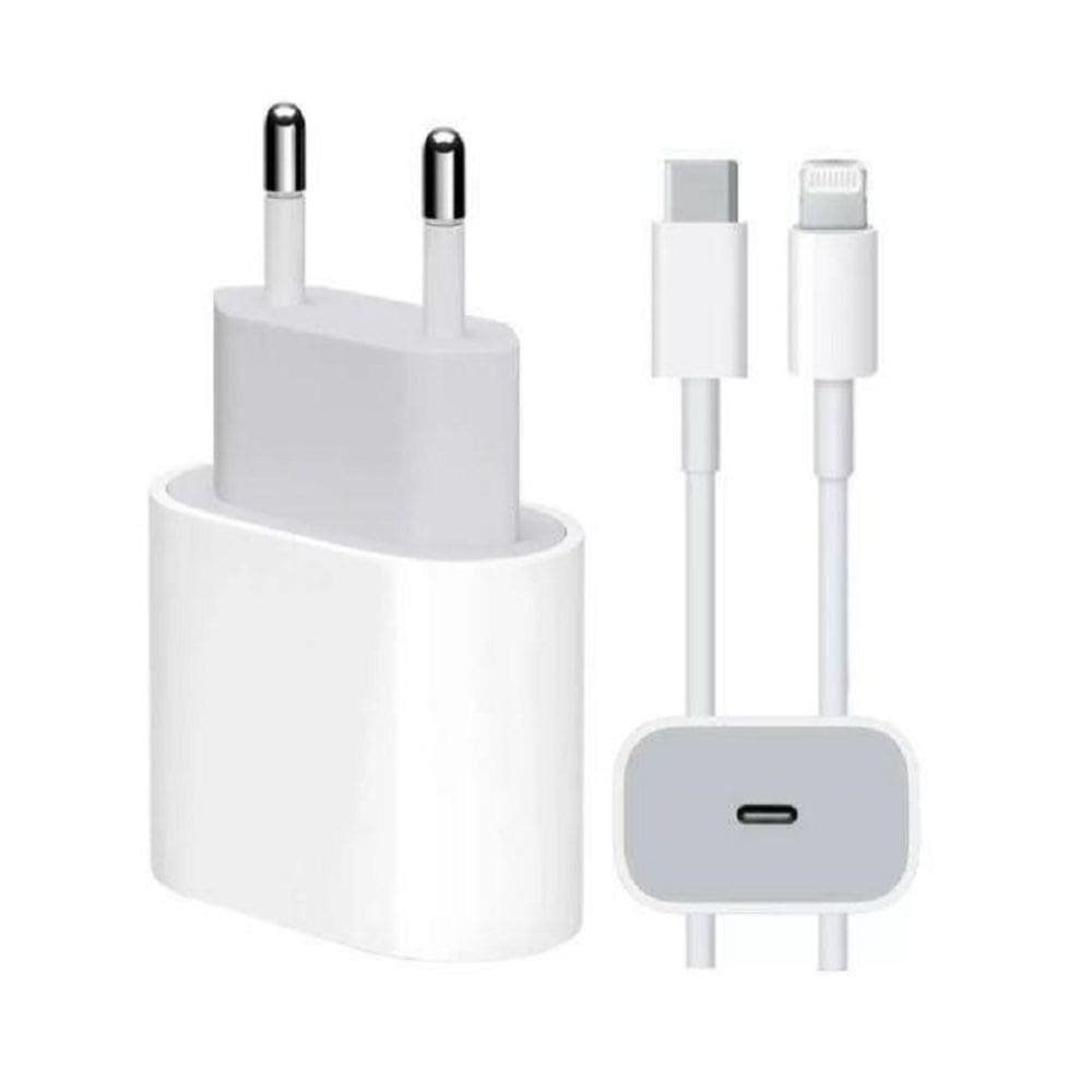 Kit Carregador Cabo e Fonte Lightning Para X, Xr, 11, 12, 13 e 14