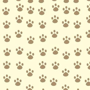 Papel Parede Pegadas Marrom Fundo Amarelo Adesivo Decorativo
