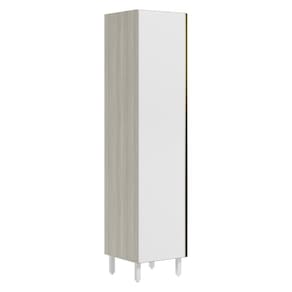 Paneleiro 1 Porta 221X50cm MDF Kali 12229 Bianco Toq Branco Uv Nicioli