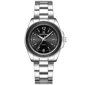 Relógio De Pulso Feminino Em Aço Inoxidavel Confortável Design Elegante à Prova D´agua Prata