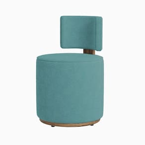 Puff Margo Decorativo Orgânico Veludo - 7 Decor Azul Claro