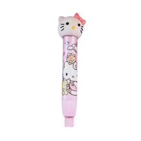 Caneta Borracha Retrátil Hello Kitty com Borracha Colorida Super Fofa | Prática | Kawaii | Papelaria