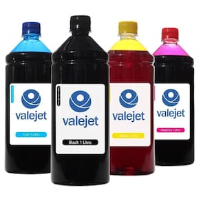 Kit 4 Tintas Para Epson L5590 Cmyk 1 Litro Valejet