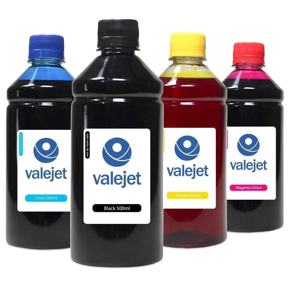 Kit 4 Tintas Epson T544 Ecotank Cmyk 500ml Valejet