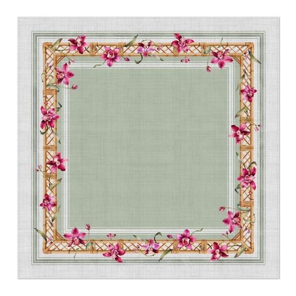 Toalha De Mesa Orquídeas 4 lugares 140x140cm 199002 Belchior
