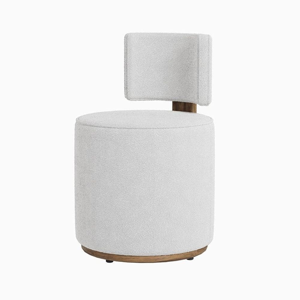 Puff Margo Decorativo Orgânico Veludo - 7 Decor Bege