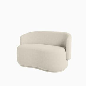 Namoradeira Beatriz Orgânica Boucle Lisa - 7 Decor Bege