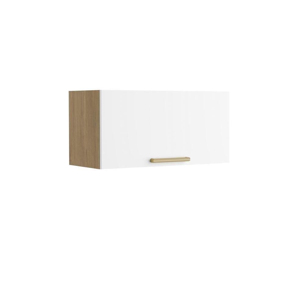 Armário Aéreo Com Porta Basculante Branco Axé Bertolini Branco/carvalho