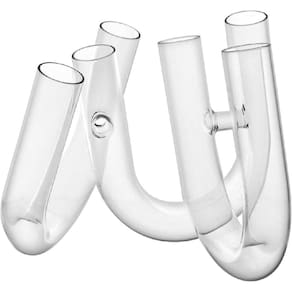 VASO DECORATIVO TUBOS HOME&CO BOROSSILICATO 19x23x23cm TRANSPARENTE