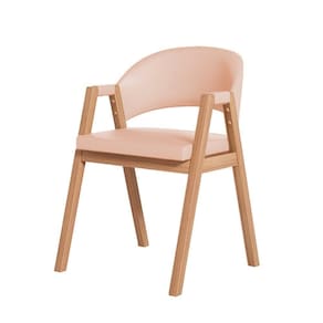 Cadeira De Jantar Antonella Linho Estilo Poltrona - 7 Decor Choco