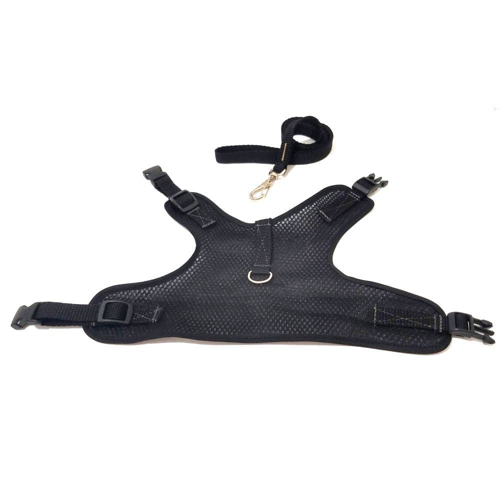 Colete peitoral para cachorro aerado preta  tamanho GG