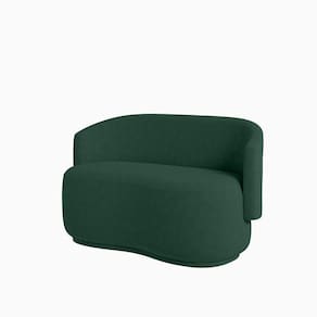 Namoradeira Beatriz Orgânica Veludo Lisa - 7 Decor Verde Escuro