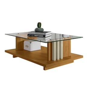 Mesa De Centro Com Detalhe Ripado Fire Z10 Cumaru-opala - Mpozenato