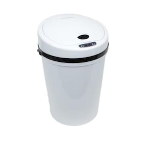 Lixeira Automatica 9 Litros Com Sensor De Abertura Grande Para Banheiro E Cozinha Branca Luxo
