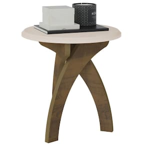 Mesa De Apoio Para Sala De Estar 51x50 Cm Arly Off White Pinho