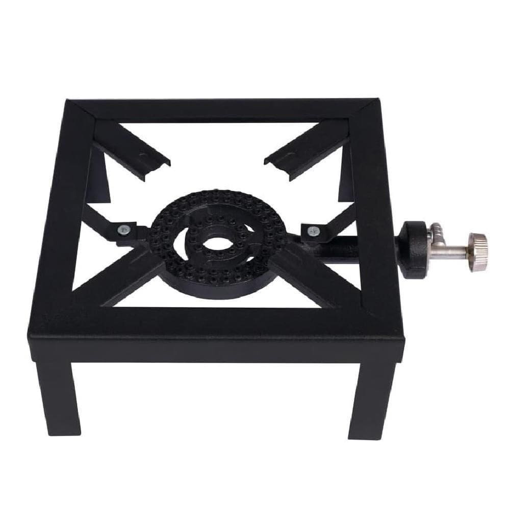 Fogao Semi Industrial Portatil Alta Pressao 1 Boca Fogareiro Com Queimador A Gás Glp Ferro Fundido Camping Lanchonete