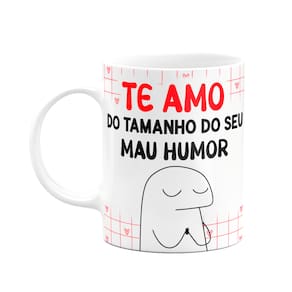 Caneca Florkito Namorados - Te amo com todo seu mau humor