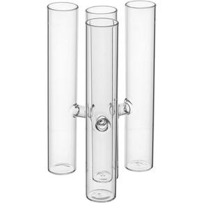 VASO DECORATIVO TUBOS HOME&CO BOROSSILICATO 20x13x13cm TRANSPARENTE