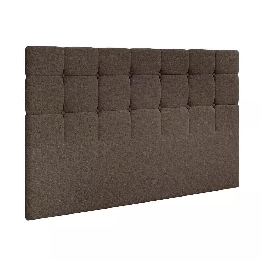 Cabeceira Casal Parma Linho Marrom 140cm