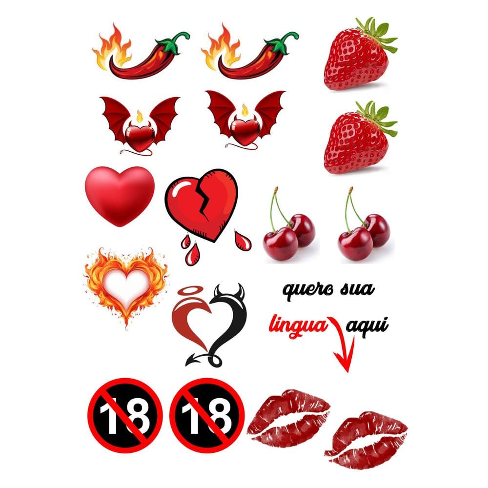 17 Tatuagens Temporárias Intima e Sexy