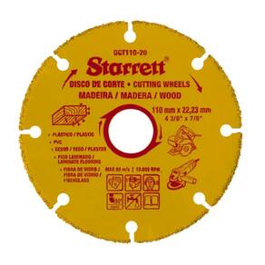 Disco De Corte Madeira 110mm Tungstenio DCT110-20 Starrett