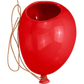 VASO DE PAREDE DECORATIVO CACHEPO BALÃO HOME&CO CERÂMICA 11x15x20cm VERMELHO