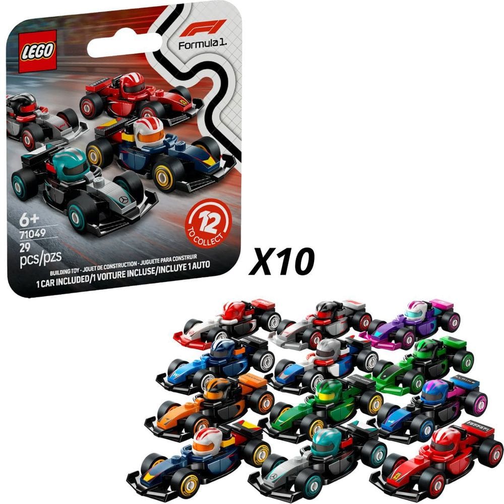 Lego F1 71049 Kit C/10 Carros Corrida Colecionáveis F1 29PC