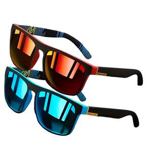 Kit 2 Óculos De Sol Masculino Espelhado Polarizado Vermelho e Azul Com Proteção 400UV