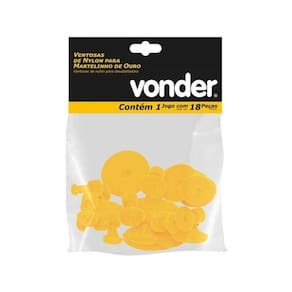 Ventosas De Nylon Para Martelinho De Ouro Com 18 Pcs Vonder