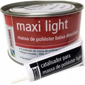 Massa De Poliéster Maxi Light 900G Com Catalisador 27G