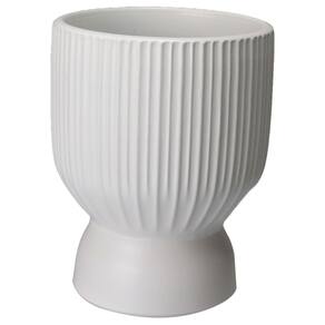 CACHEPÔ REDONDO HOME&CO VASO DECORATIVO PLANTA CERÂMICA 18x14x14cm GELO