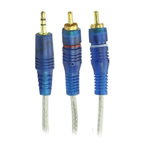 Cabo P2+Rca Cristal P2 Estéreo + 2 Rca Macho 1 Metro