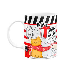 Caneca Namorados - Meu gato, te amo! - 325ml