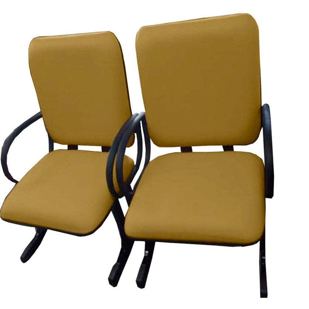 Kit com 2 Cadeiras para Escritório Amarelo