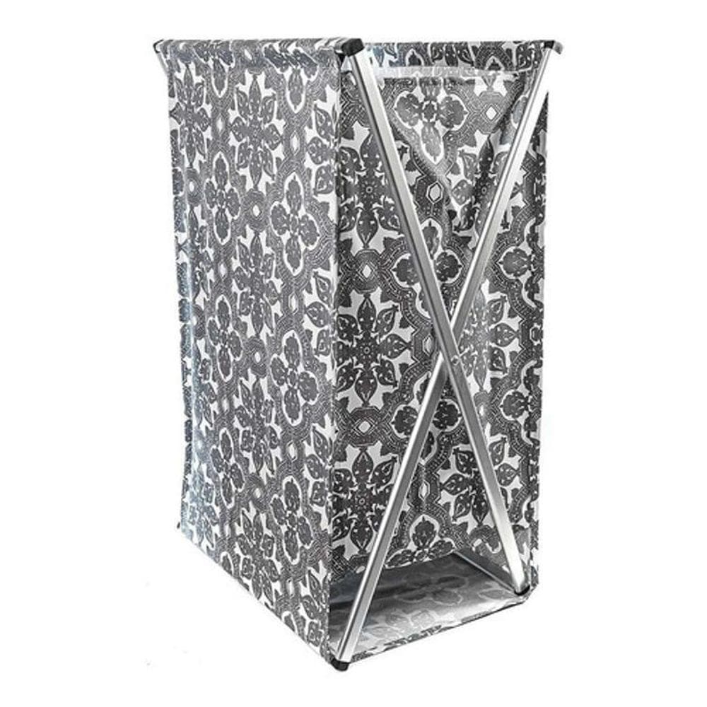 Cesto De Roupas Dobrável Cinza 63 X 38