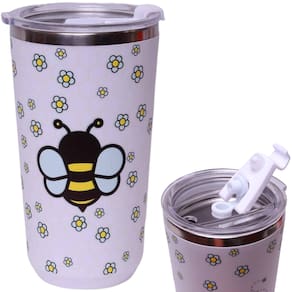 Copo Abelha Abelhinha Térmico Quente Gelado 500ml Com Tampa