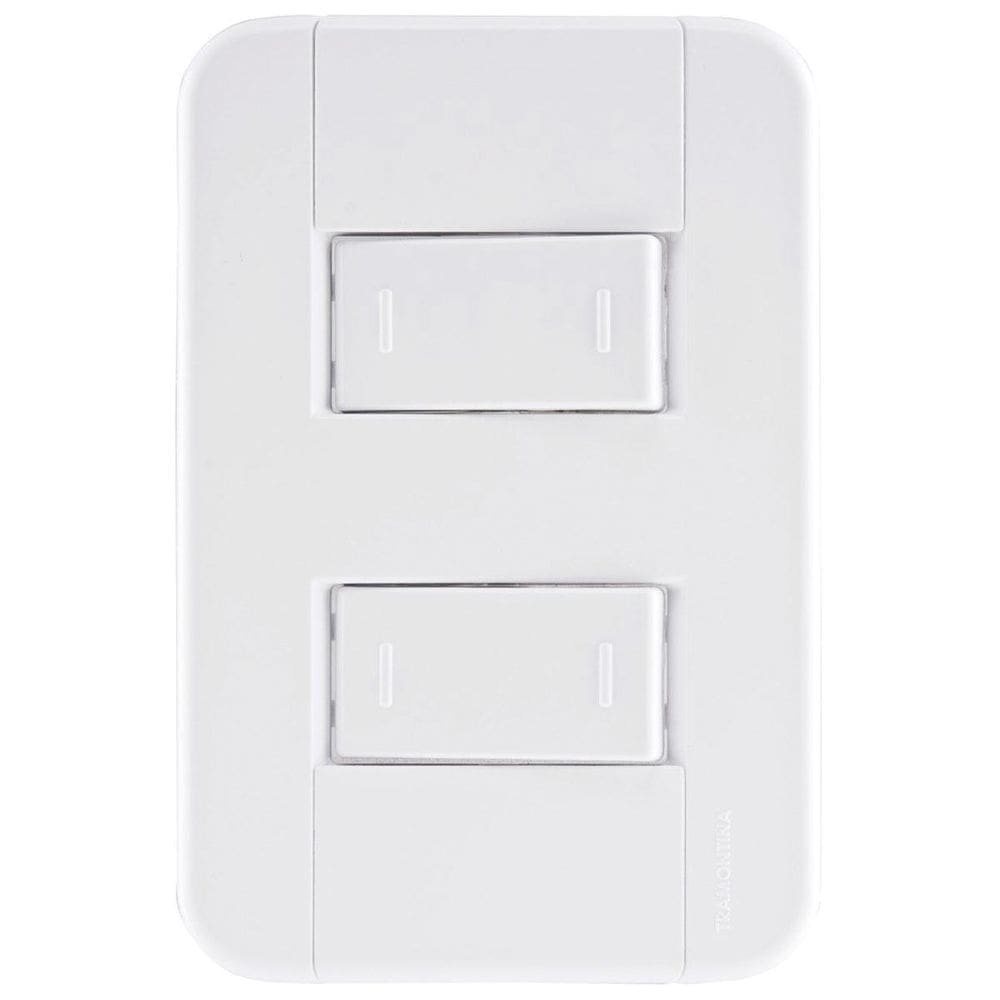 Conjunto 4X2 2 Interruptores Paralelos 10A/250V Branco