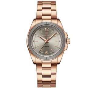 Relógio De Pulso Feminino Em Aço Inoxidavel Confortável Design Elegante à Prova D´agua Dourado Rose Cinza