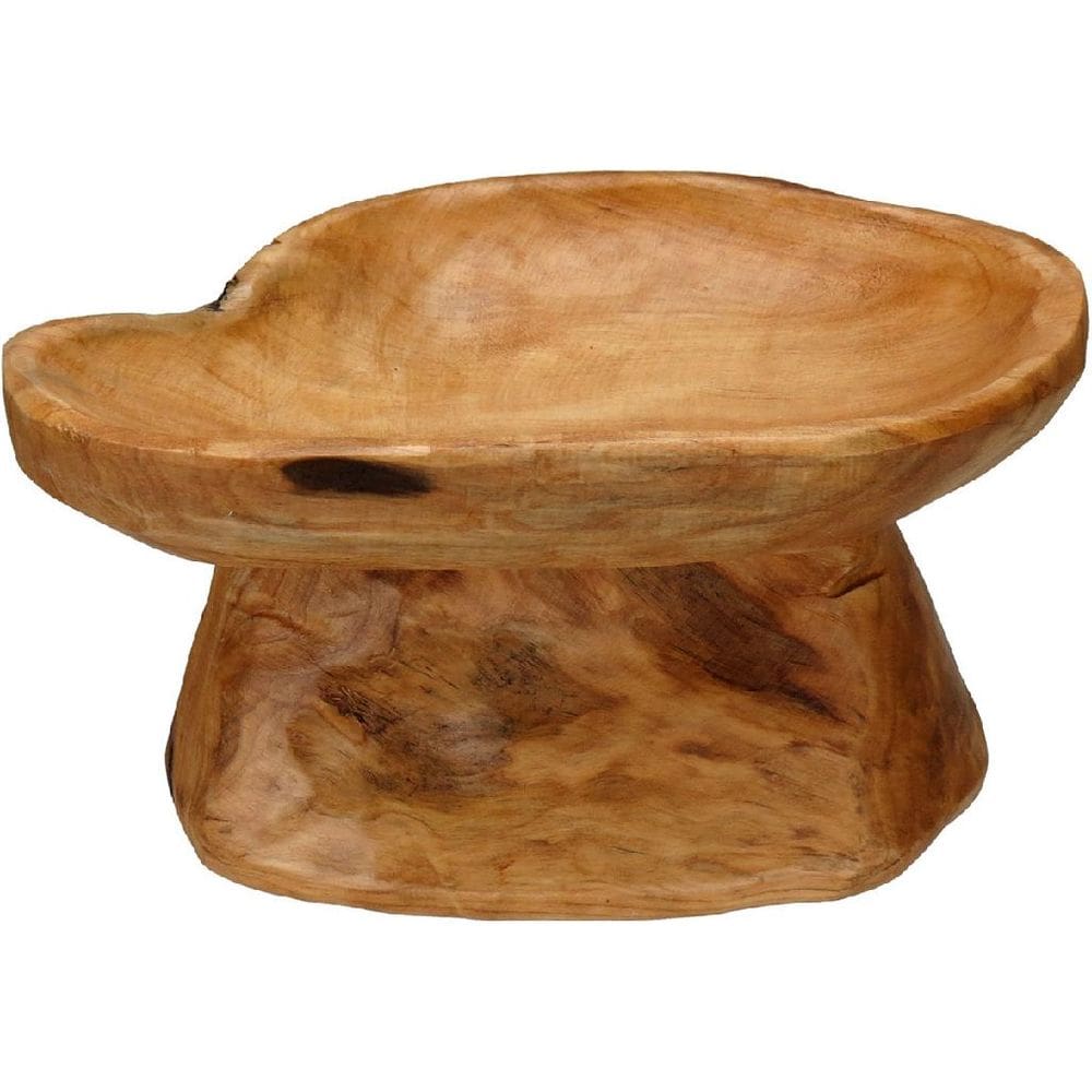 Prato Para Doces Madeira Natural Com Pé