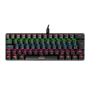 Teclado Mecanico Gamer TGT Sherman Rainbow ABNT2 Switch Azul Compacto Preto - TGT-SHTKL-RBW01