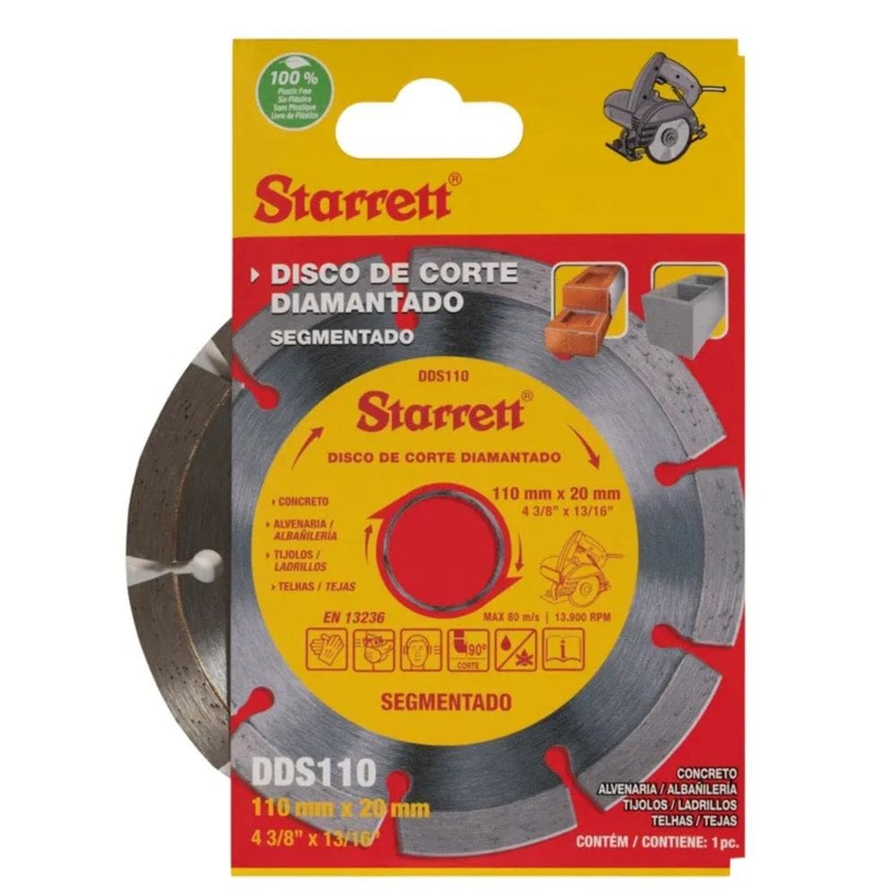 Disco Diamantado 110mm Segmentado DDS110 Starrett