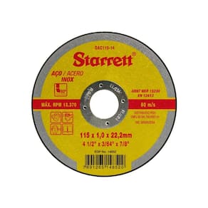 Disco de Corte 4.1/2" 115 X 1,0 X 22,2mm DAC115-14 Starrett