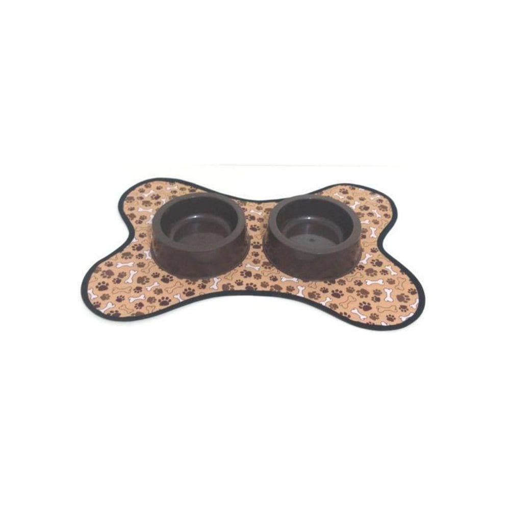 Kit Tapete Comedouro/Bebedouro - Marrons